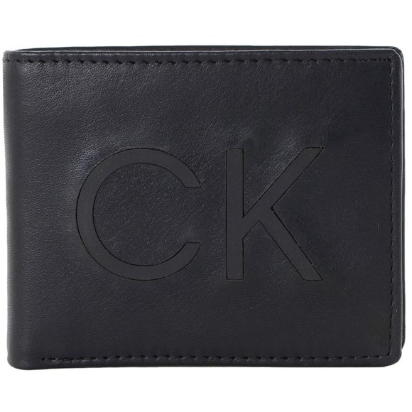 Calvin Klein Men's RFID Genuine Leather Slimfold Wallet Black - Picture 5 of 5